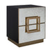 Mira Mirrored Bedside Table - Antique Gold