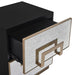 Mira Mirrored Bedside Table - Antique Gold
