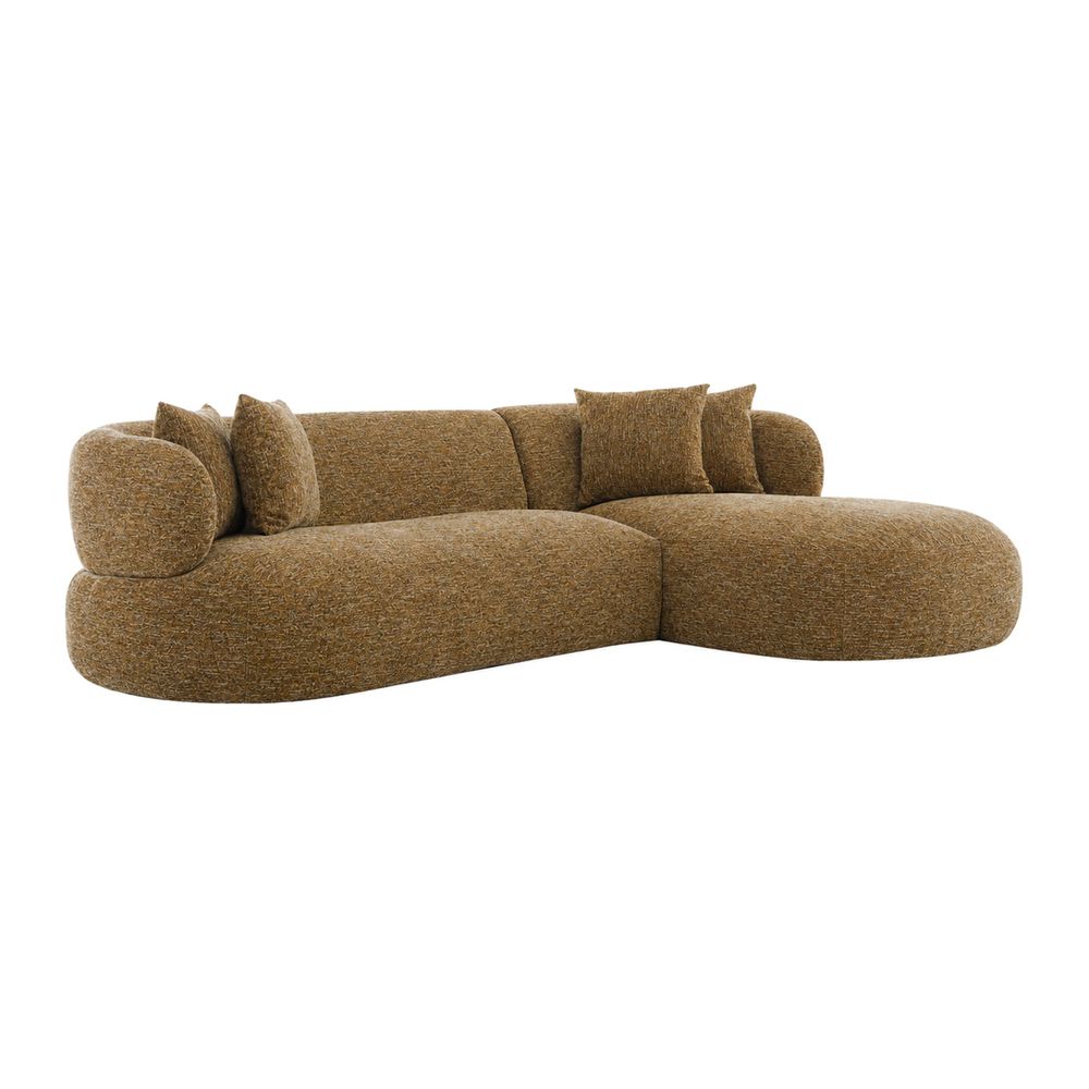 Greenwich Modular 3 Seater Sofa w Right Chaise - Chestnut