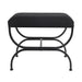 Novak Black Iron Stool - Black Linen