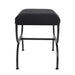 Novak Black Iron Stool - Black Linen