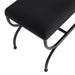 Novak Black Iron Stool - Black Linen