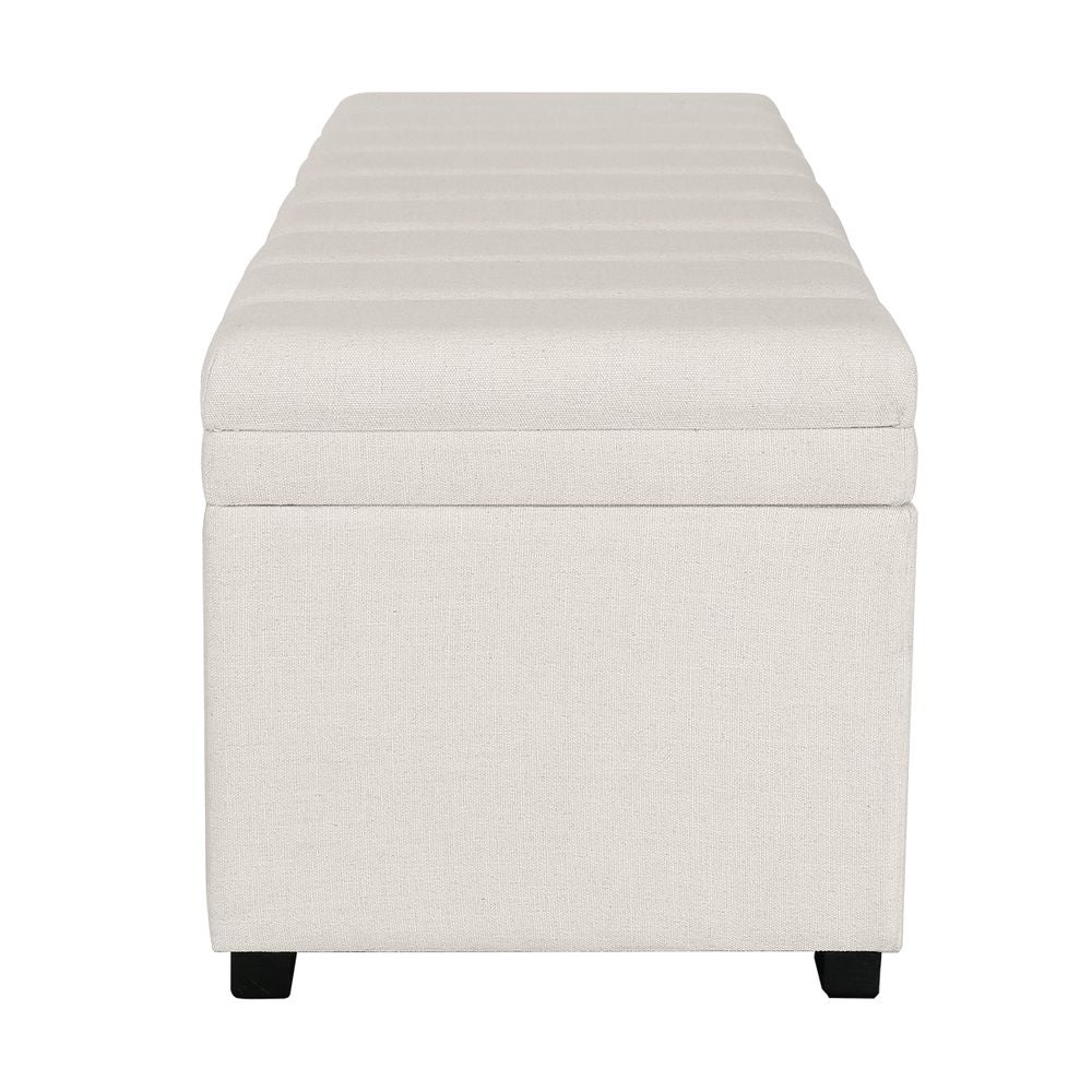 Soho Storage Bench Ottoman - Ecru