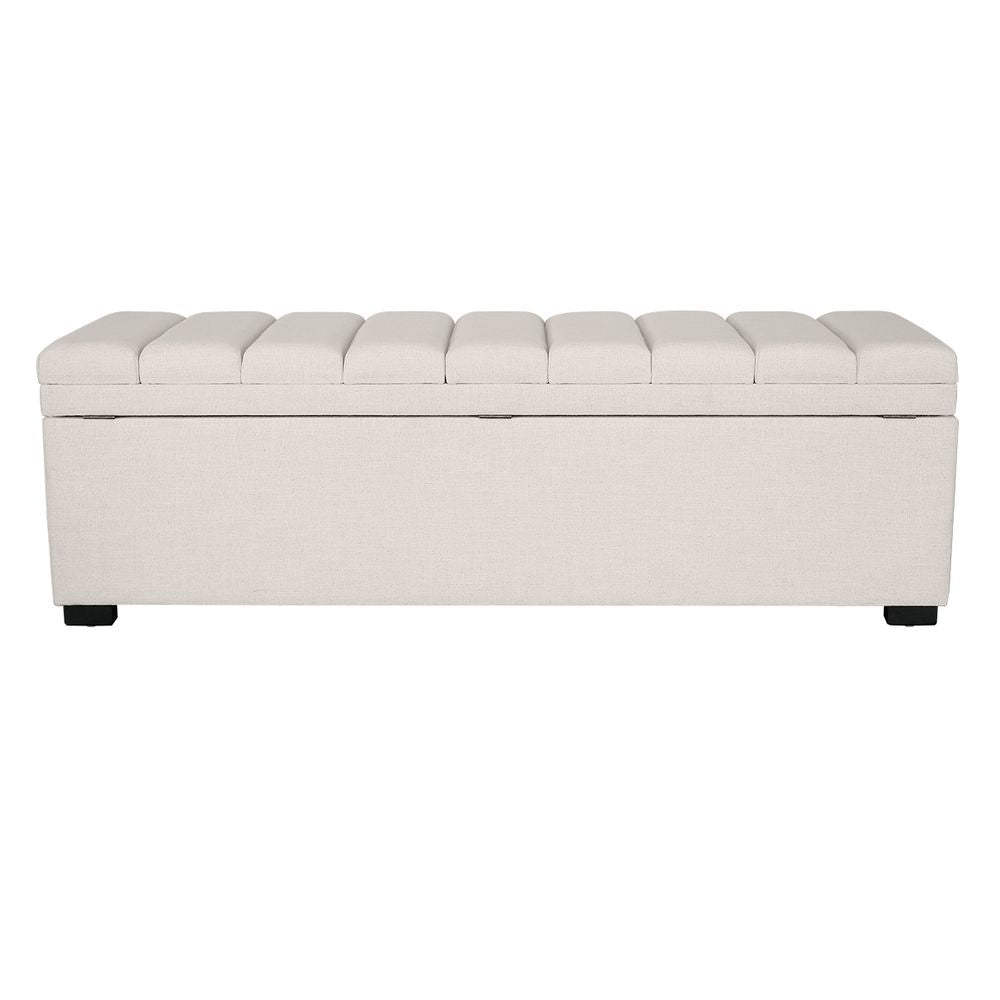 Soho Storage Bench Ottoman - Ecru
