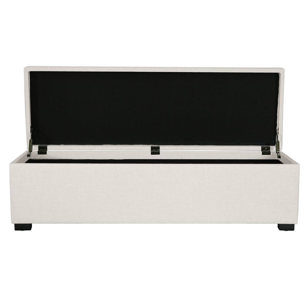 Soho Storage Bench Ottoman - Ecru