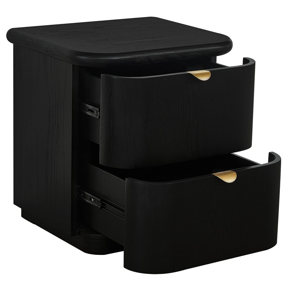 Lina Bedside Table - Black