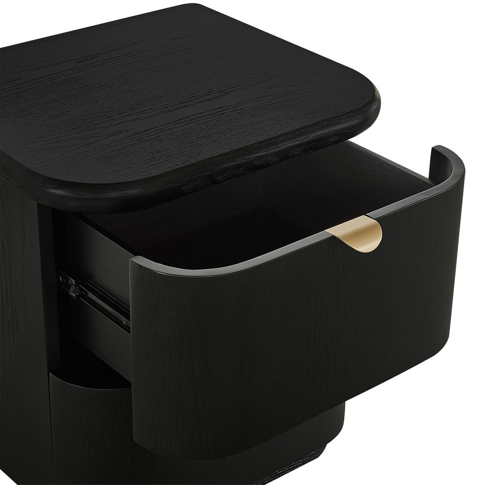 Lina Bedside Table - Black