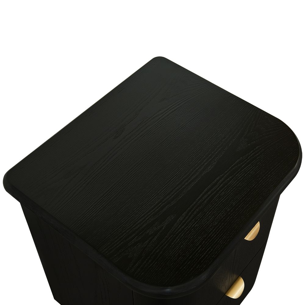Lina Bedside Table - Black