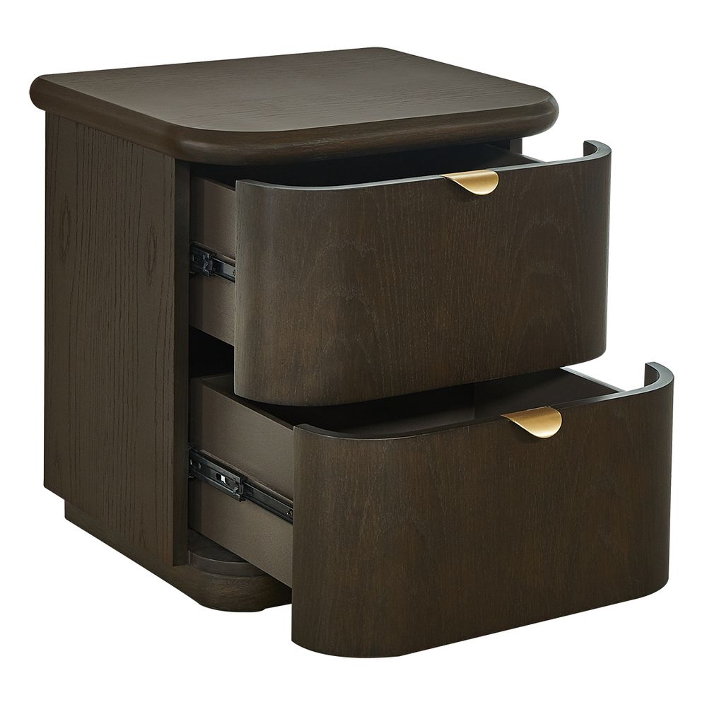 Lina Bedside Table - Smoked Oak