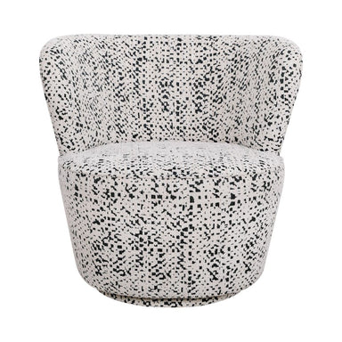 Alberta Swivel Chair - Charcoal Jacquard