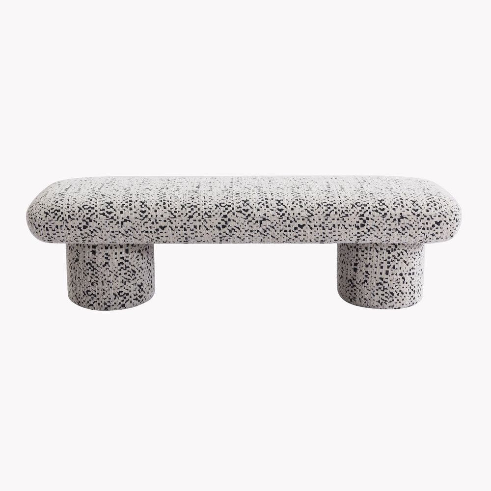 Eleanor Bench Ottoman - Charcoal Jacquard
