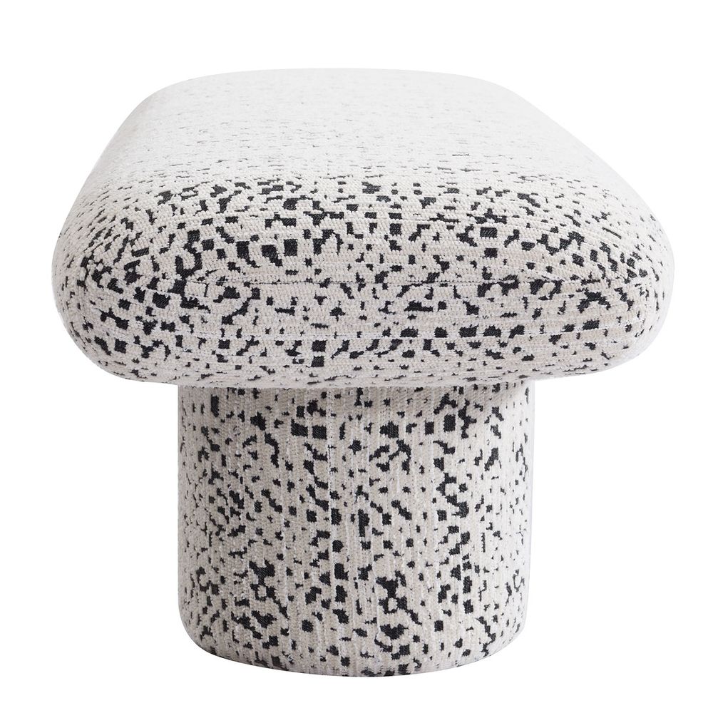 Eleanor Bench Ottoman - Charcoal Jacquard