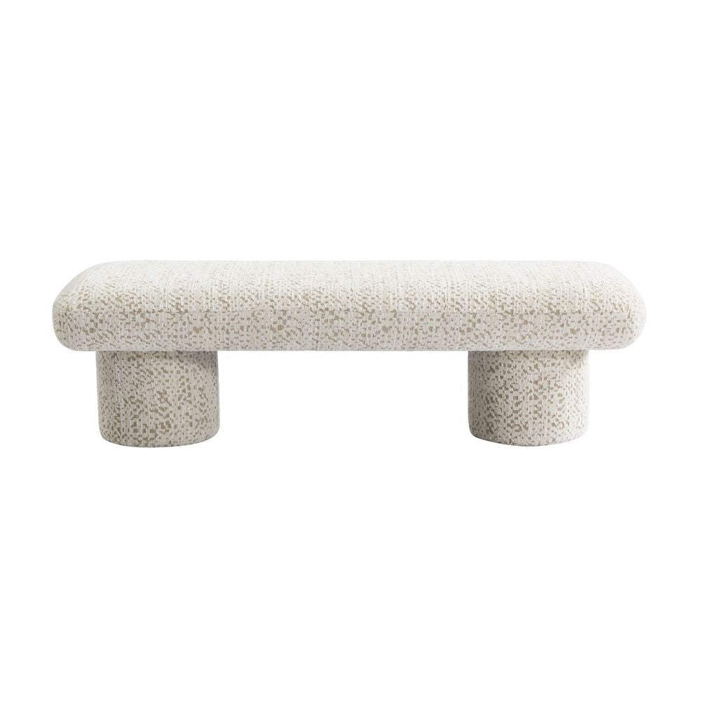 Eleanor Bench Ottoman - Oyster Jacquard
