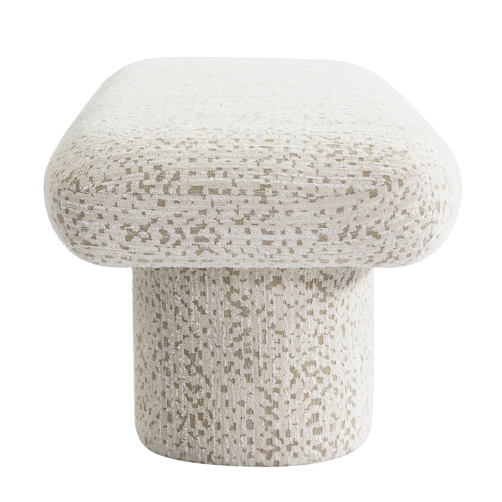 Eleanor Bench Ottoman - Oyster Jacquard