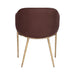 Heston Brass Dining Chair with Arms - Chocolate Linen