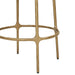 Heston Brass Kitchen Stool - Chocolate Linen
