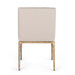 Heston Brass Dining Chair - Natural Linen