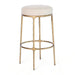 Heston Brass Bar Stool - Natural Linen