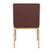 Heston Brass Dining Chair - Chocolate Linen