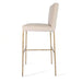 Heston Brass Bar Stool with Back - Natural Linen