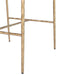 Heston Brass Bar Stool with Back - Natural Linen