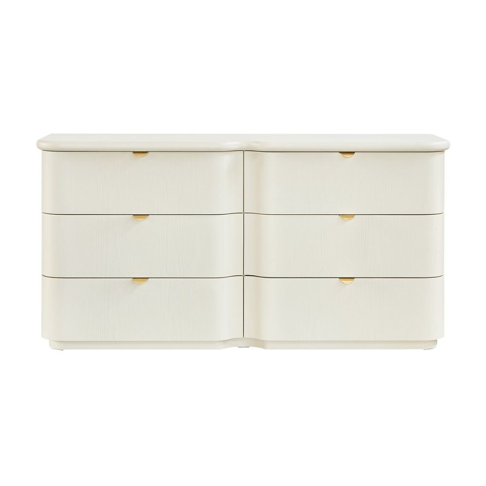 Lina 6 Drawer Chest - Ivory
