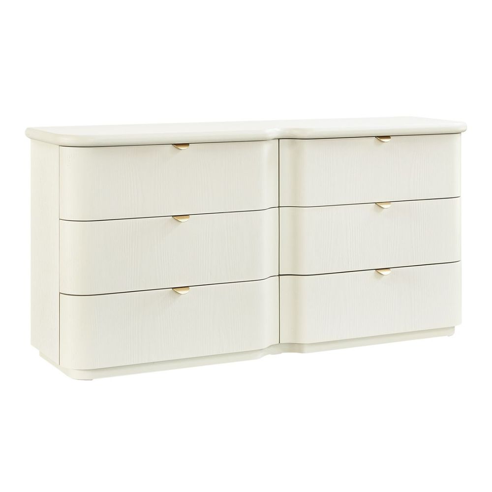 Lina 6 Drawer Chest - Ivory