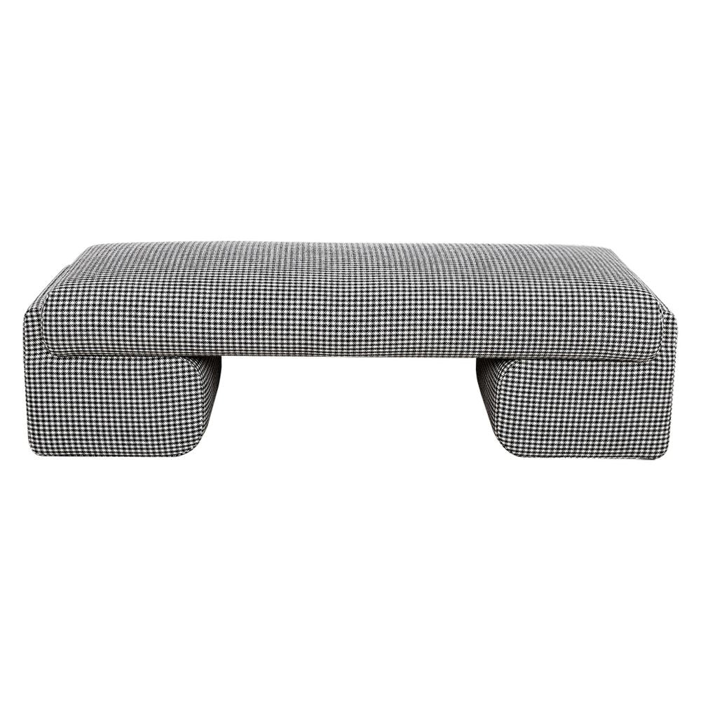 Cairo Bench Ottoman - Houndstooth