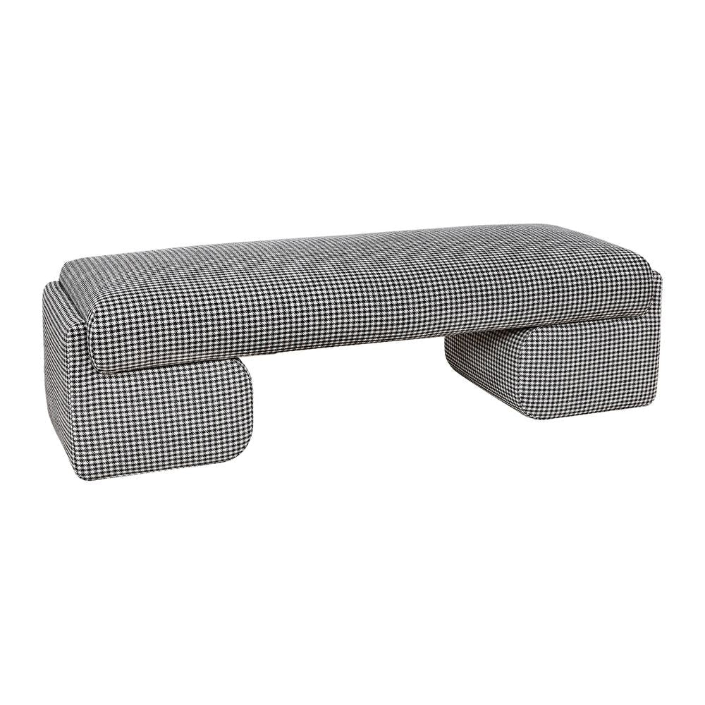 Cairo Bench Ottoman - Houndstooth