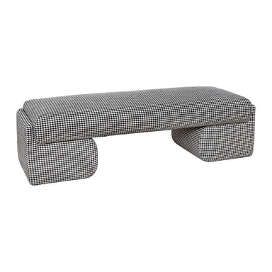 Cairo Bench Ottoman - Houndstooth