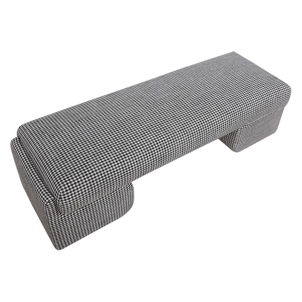 Cairo Bench Ottoman - Houndstooth