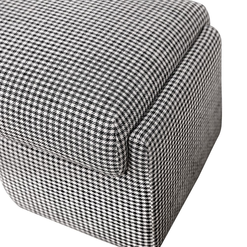 Cairo Bench Ottoman - Houndstooth