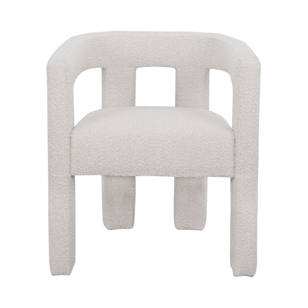 Lorenzo Arm Chair - Ivory Boucle