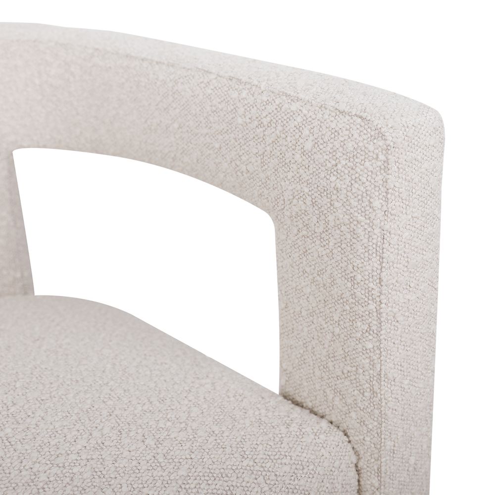 Lorenzo Arm Chair - Ivory Boucle