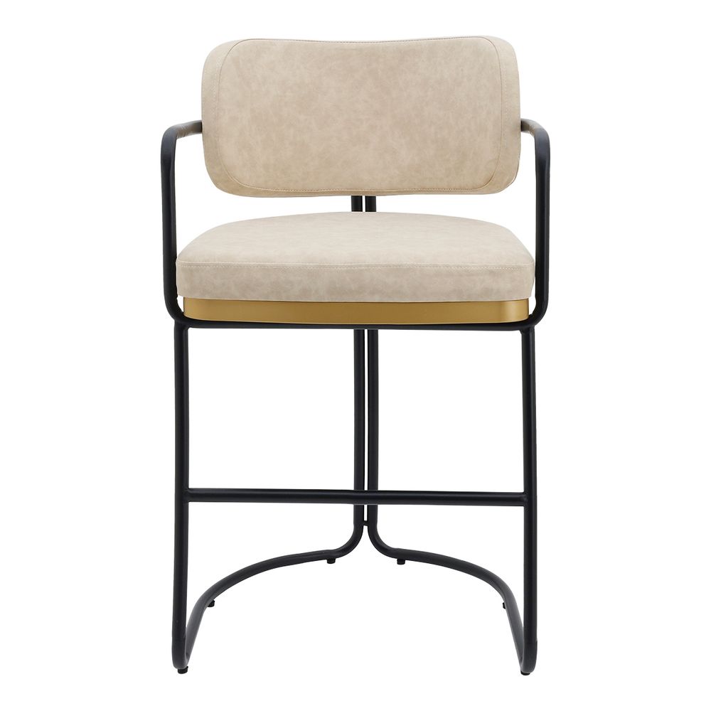Charly Kitchen Stool – Beige Vegan Leather