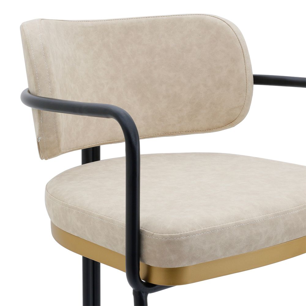 Charly Kitchen Stool – Beige Vegan Leather