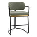 Charly Kitchen Stool – Olive Green Vegan Leather