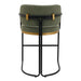 Charly Kitchen Stool – Olive Green Vegan Leather
