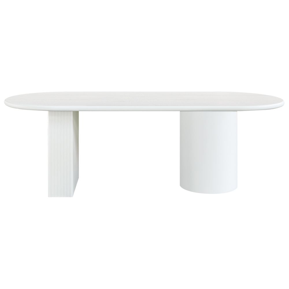 Brunella Oval Dining Table - 2.4m White