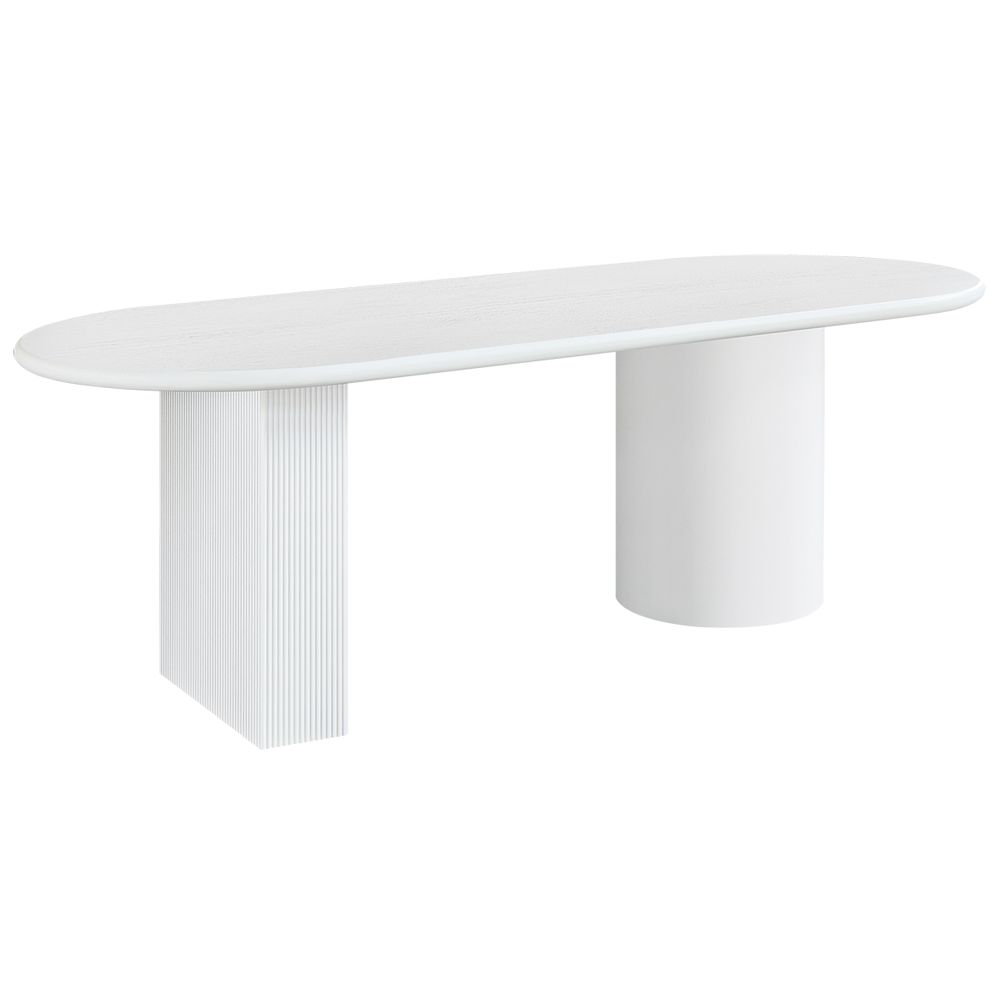 Brunella Oval Dining Table - 2.4m White