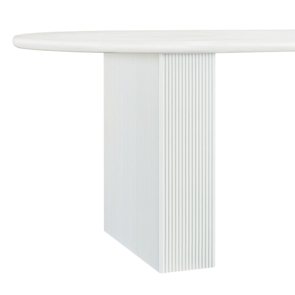 Brunella Oval Dining Table - 2.4m White