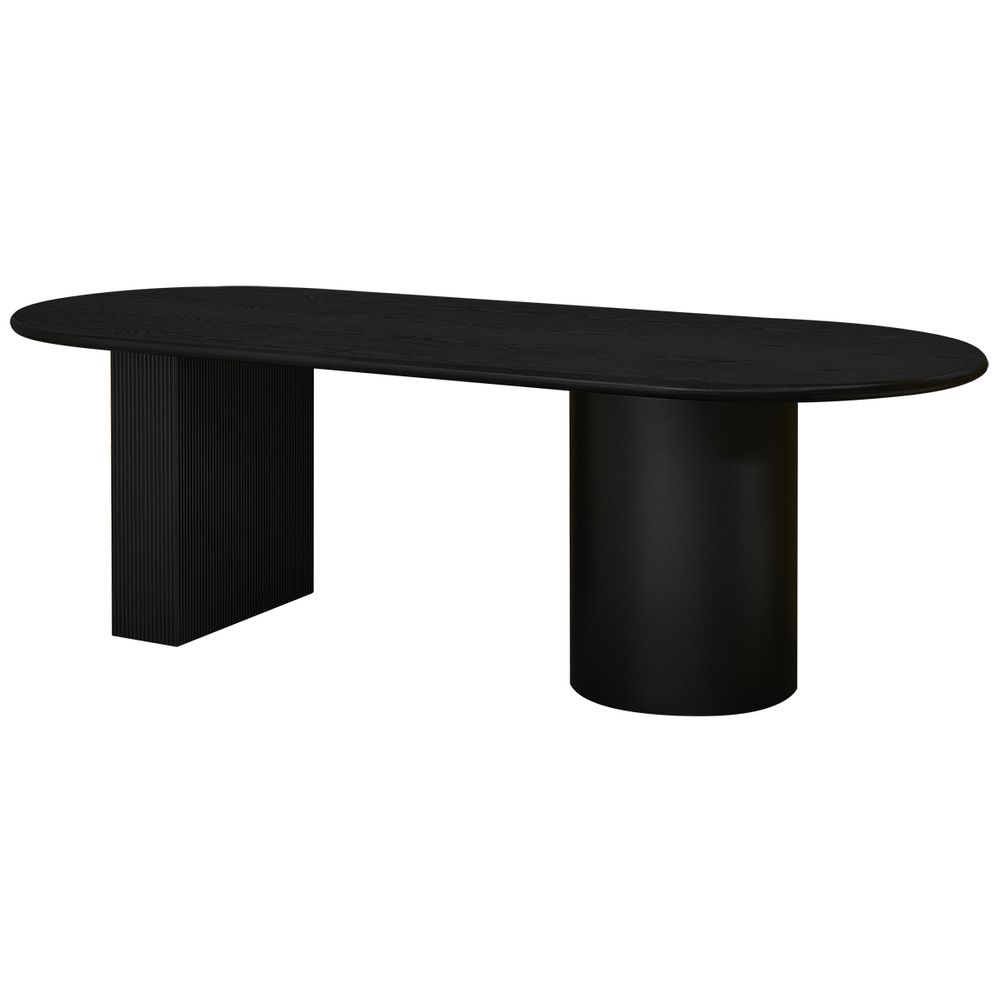 Brunella Oval Dining Table - 2.4m Black
