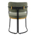 Charly Dining Chair – Olive Green Vegan Leather