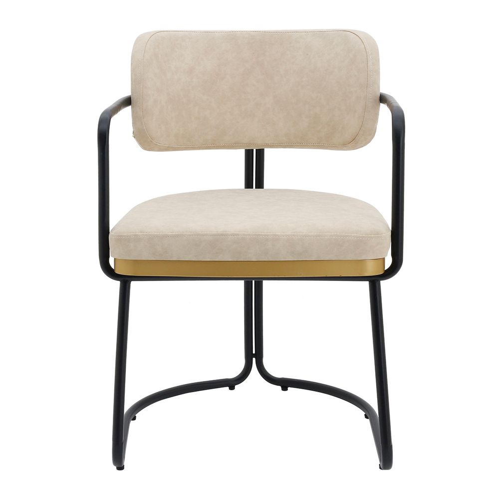 Charly Dining Chair – Beige Vegan Leather