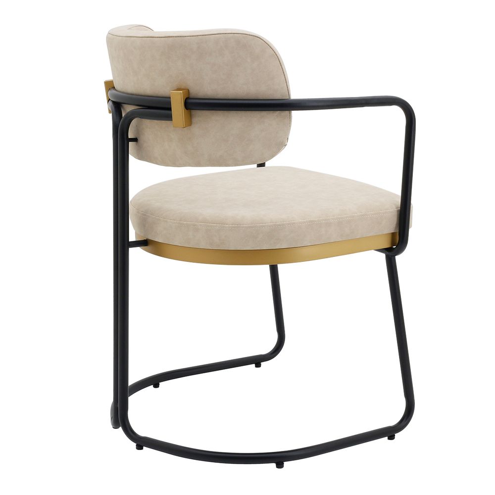 Charly Dining Chair – Beige Vegan Leather