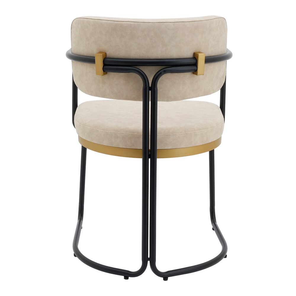 Charly Dining Chair – Beige Vegan Leather