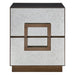 Mira Mirrored Bedside Table - Antique Bronze