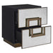 Mira Mirrored Bedside Table - Antique Bronze