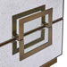 Mira Mirrored Bedside Table - Antique Bronze