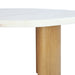 Solstice Ivory Cloud Marble Coffee Table - Large Oak